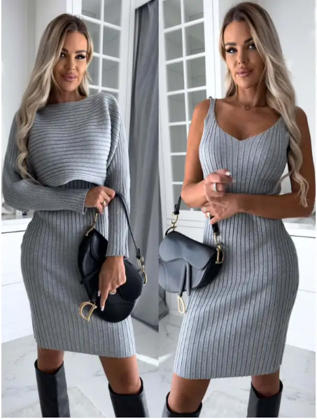 2pc Woman's dress and Long Sleeve Top
