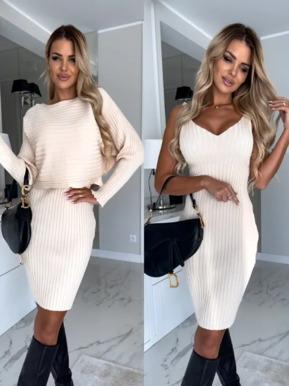 2pc Woman's dress and Long Sleeve Top