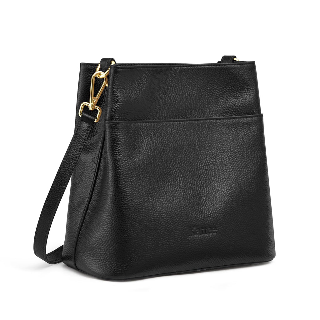 Kattee Soft Pebbled Leather Tote & Crossbody Bag